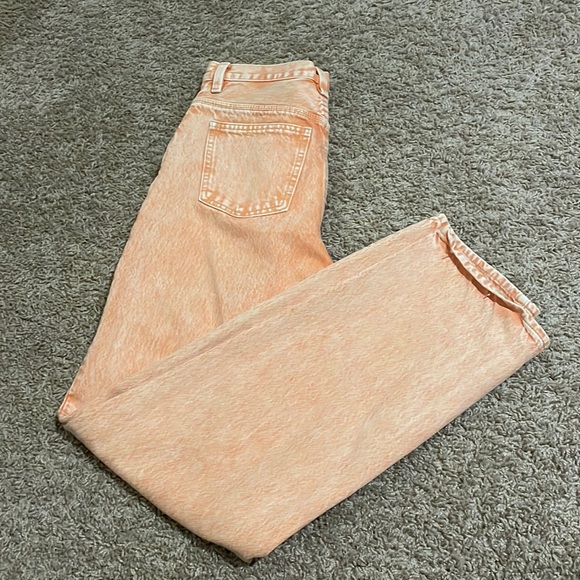 ZGY Orange Jeans High Rise Straight size 24 - Picture 1 of 5